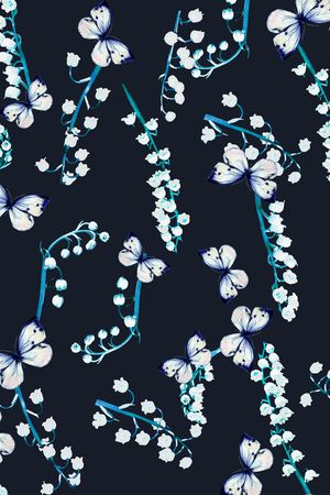 小碎花印花花型图片