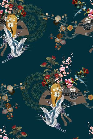 梅花印花花型图片
