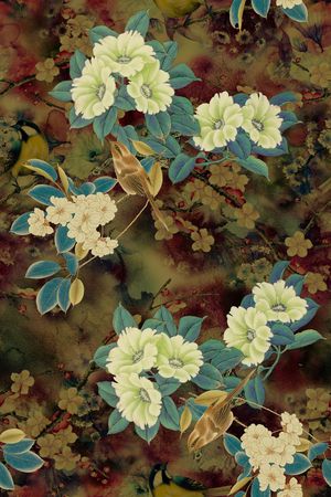 梅花印花花型图片