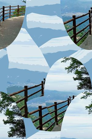 风景景观印花花型图片