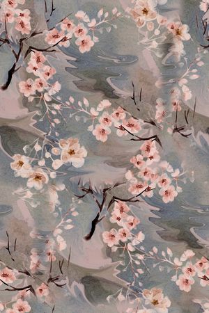 真丝印花花型图片
