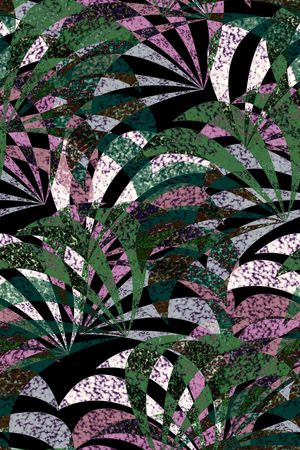 抽象男装印花花型图片