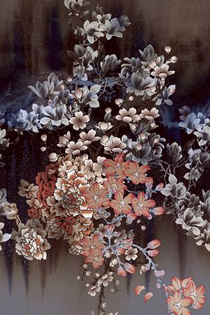 中国风定位花印花花型图片