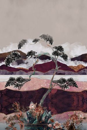 国画印花花型图片