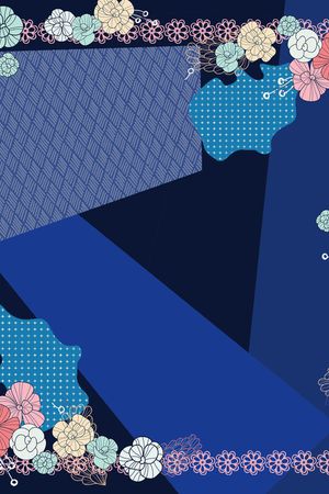 抽象花卉印花花型图片