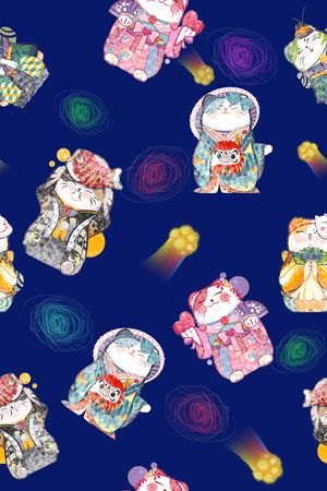 和服印花花型图片