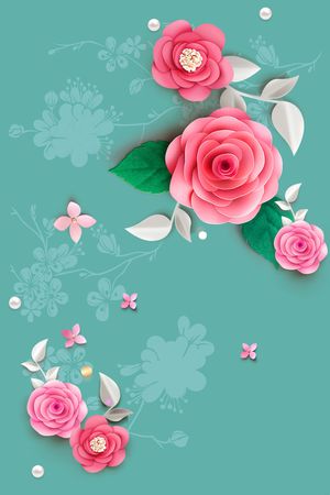 春夏花型印花花型图片