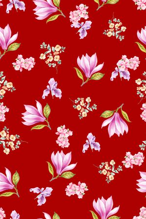 小碎花印花花型图片