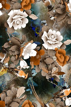 香云纱印花花型图片