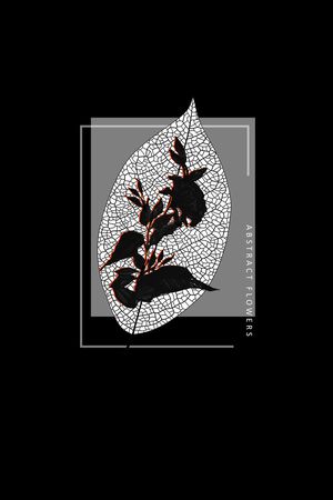 抽象花卉印花花型图片