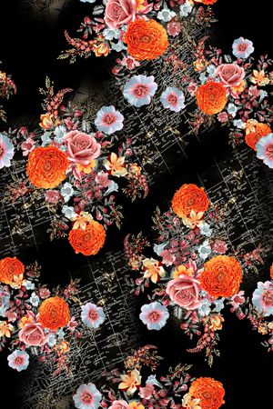 肌理印花花型图片