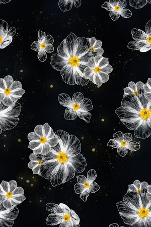 抽象花卉印花花型图片