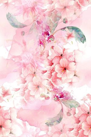 水彩花卉印花花型图片