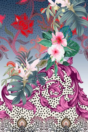 花卉印花花型图片