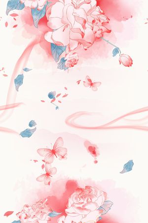年轻女性印花花型图片