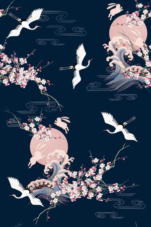 梅花印花花型图片