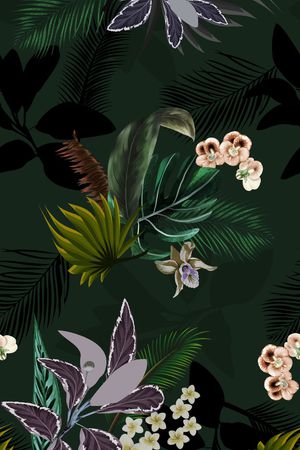 绿植印花花型图片