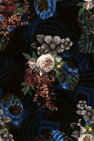 大牌风印花花型图片