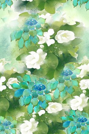 水彩印花花型图片