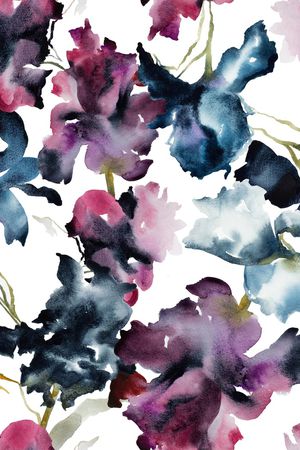 鸢尾花印花花型图片