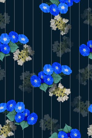 绿植树叶印花花型图片