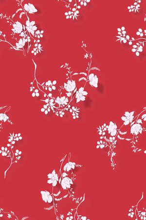 绿植树叶印花花型图片