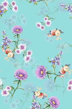 小碎花印花花型图片