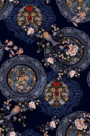 数码花型印花花型图片