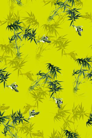 鸟印花花型图片