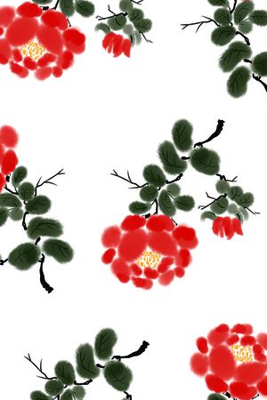 数码花卉印花花型图片