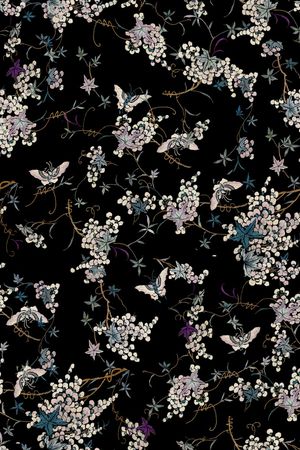 旗袍印花花型图片
