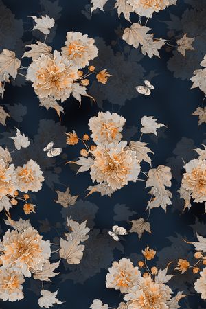 真丝印花花型图片