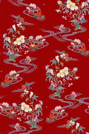 真丝印花花型图片