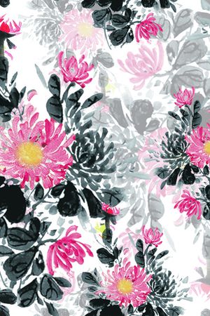 国画印花花型图片