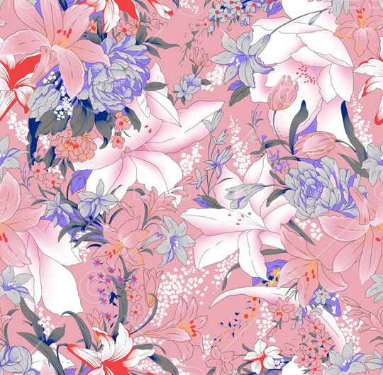 花卉印花花型图片