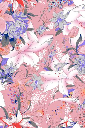 花卉印花花型图片