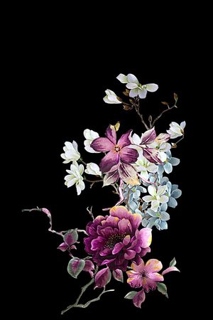 绣花花型印花花型图片
