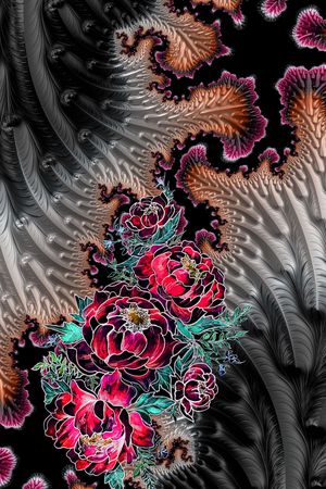 抽象印花花型图片