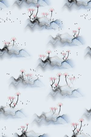 抽象印花花型图片