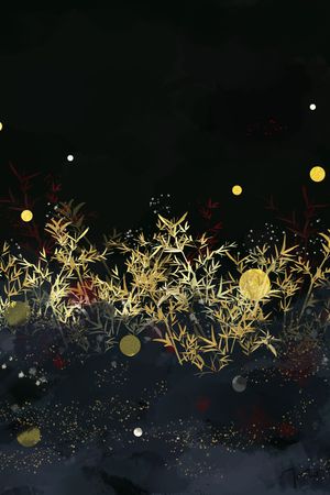 水墨风印花花型图片