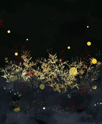 水墨风印花花型图片