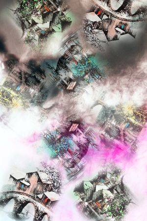 雪纺印花花型图片