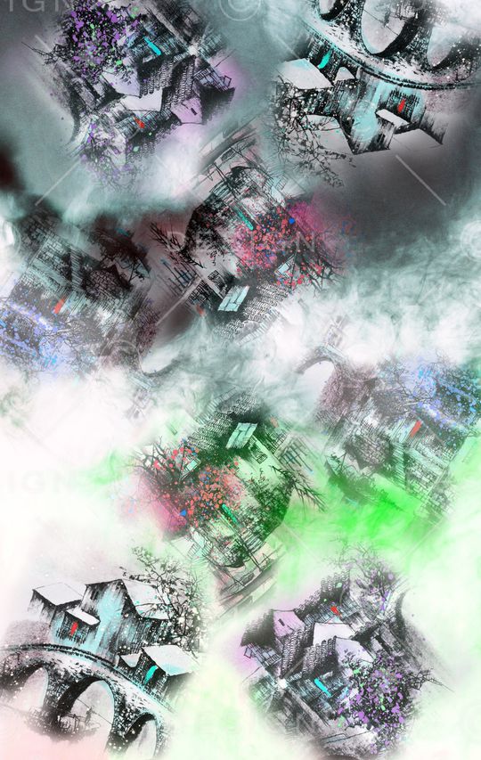 雪纺印花花型图片