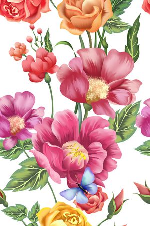 花卉印花花型图片