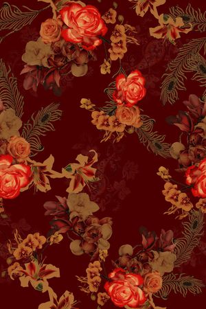 花卉印花花型图片
