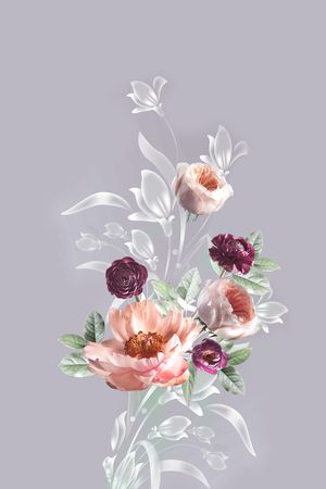 花卉印花花型图片