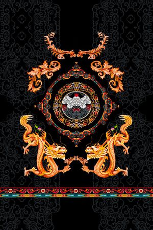 定位花印花花型图片