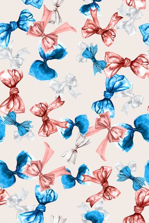蝴蝶结印花花型图片