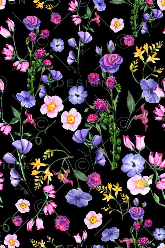 小碎花印花花型图片