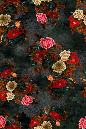 花卉印花花型图片